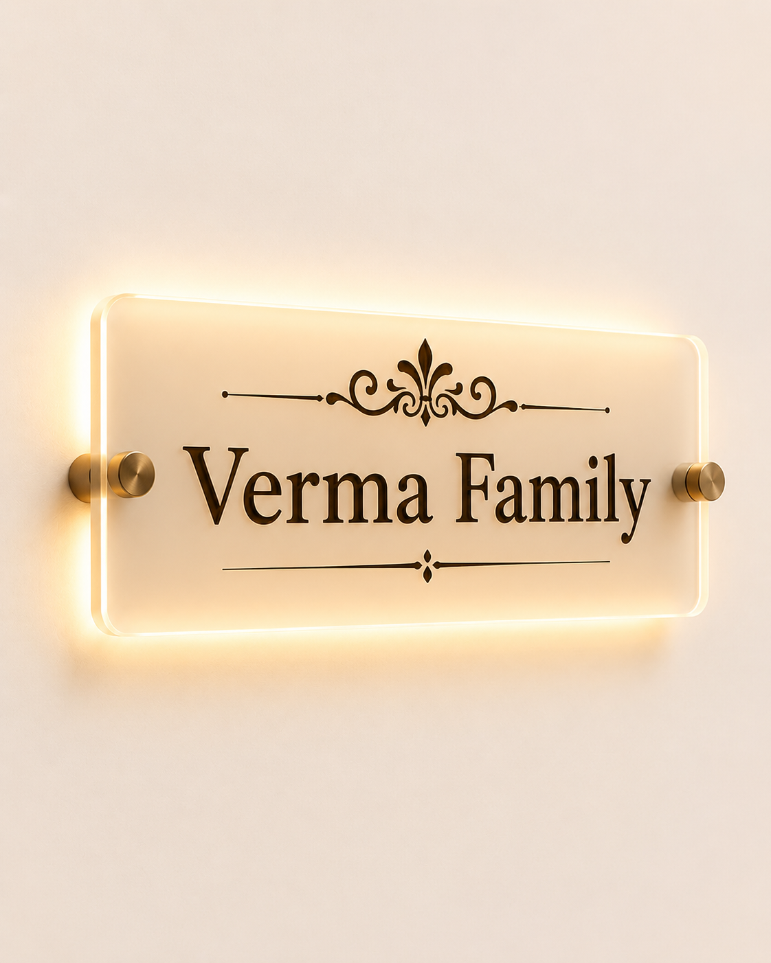 Acrylic LED Backlit Name Plate