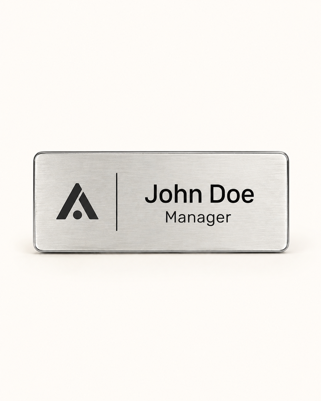 Custom Employee Magnetic Name Badge – Metal Finish